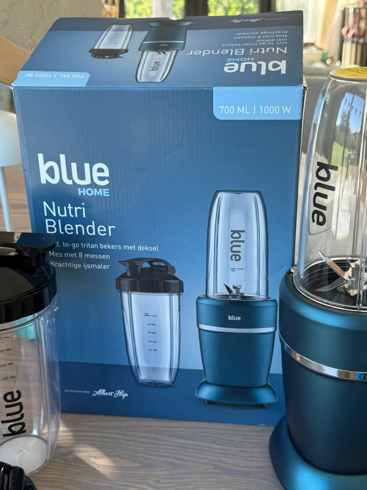 Blue nutri Blender, Minder dan 1 liter, Ophalen of Verzenden, Zo goed als nieuw, 1 snelheid