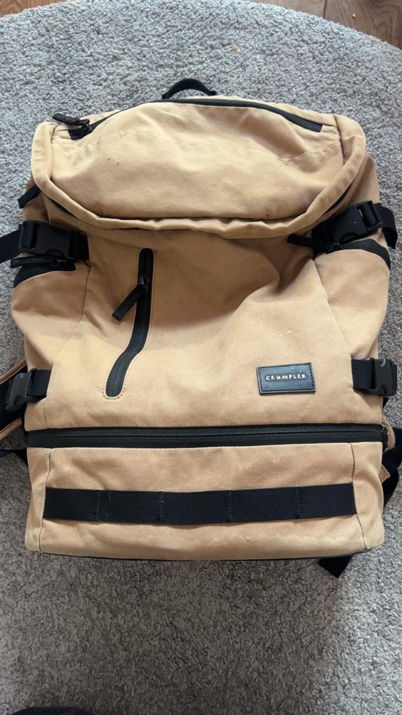 Crumpler rugzak beige, Sieraden, Tassen en Uiterlijk, Tassen | Rugtassen, Gebruikt, 25 tot 40 cm, Ophalen of Verzenden, Overige merken