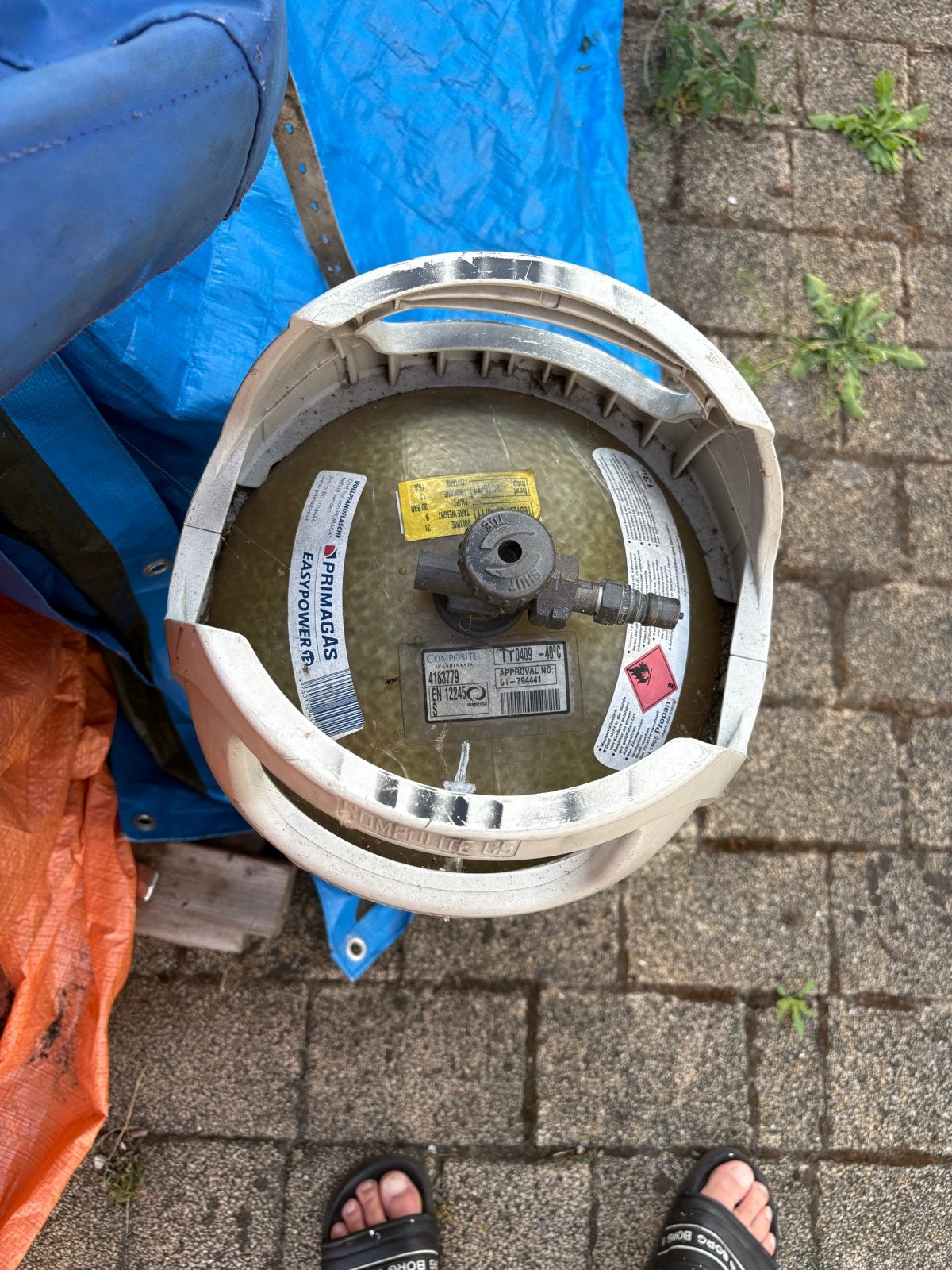 Primagaz EasyPower gasfles met regelaar, Ophalen, Gebruikt
