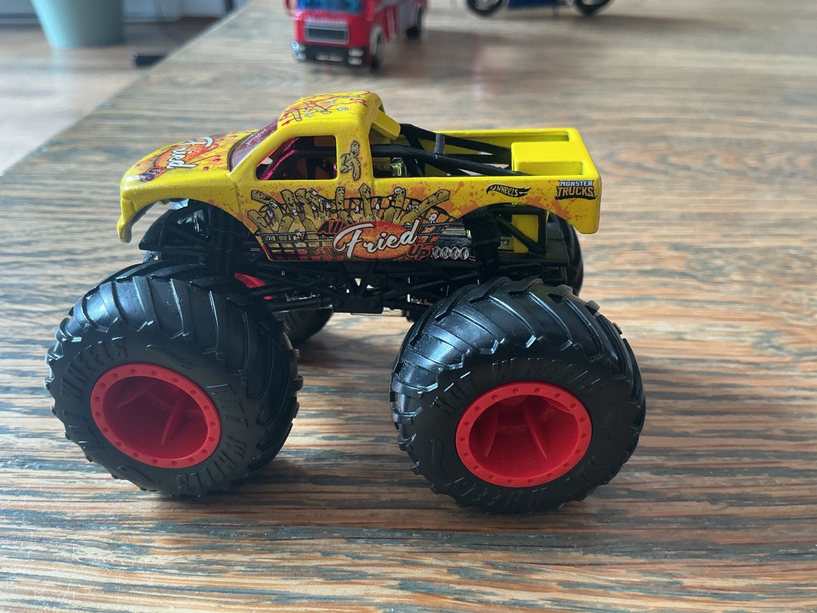 Hotwheels monstertruck All Fried Up patat auto, Ophalen of Verzenden, Gebruikt, Auto