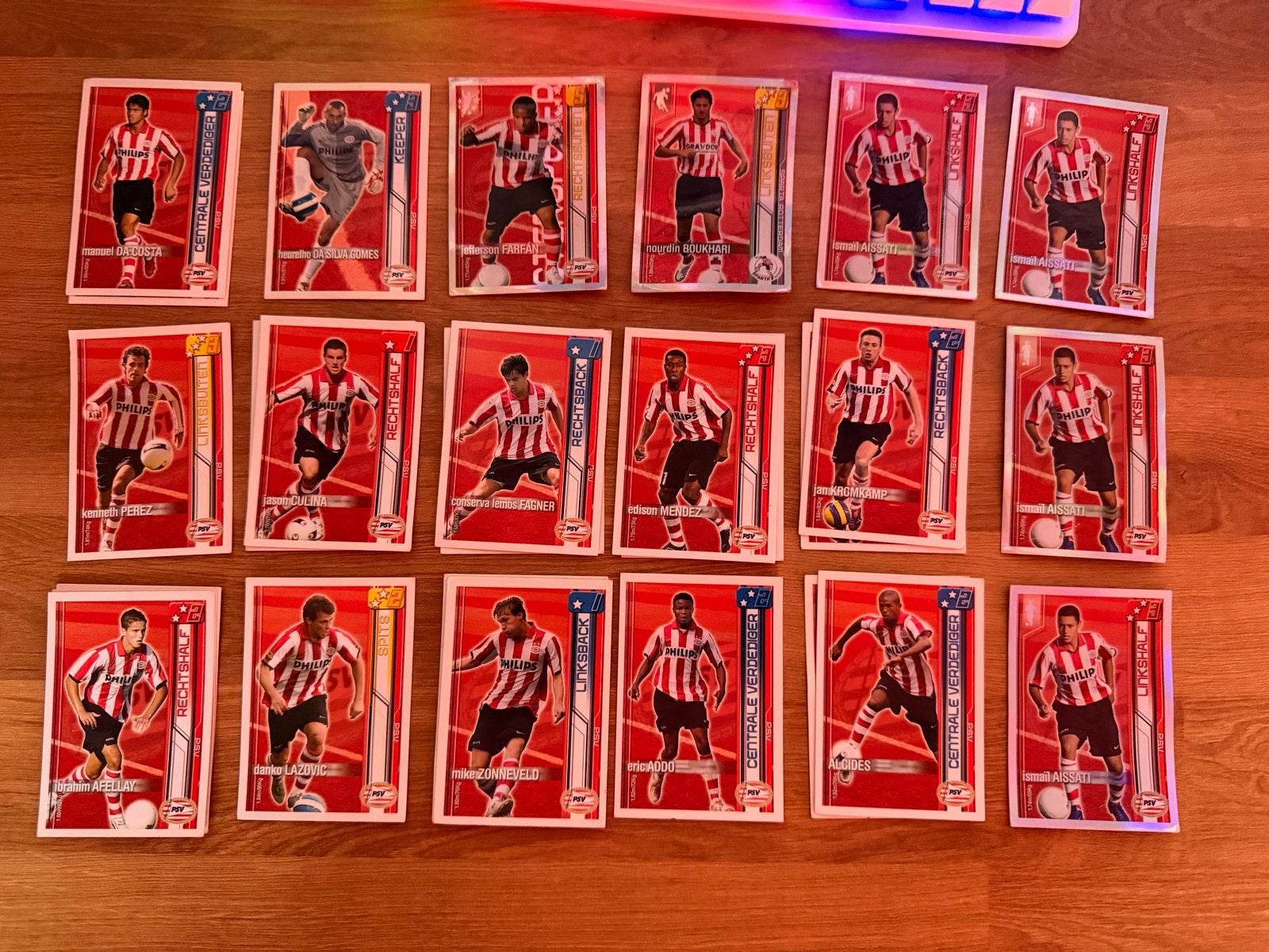PSV All Stars 2007/2008 kaarten - Farfán, Afellay, Gomes, Ophalen of Verzenden, Gebruikt, PSV, Spelerskaart