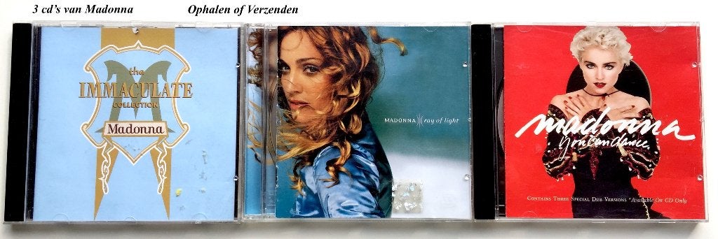 3x cd:  Madonna, Ophalen, Zo goed als nieuw