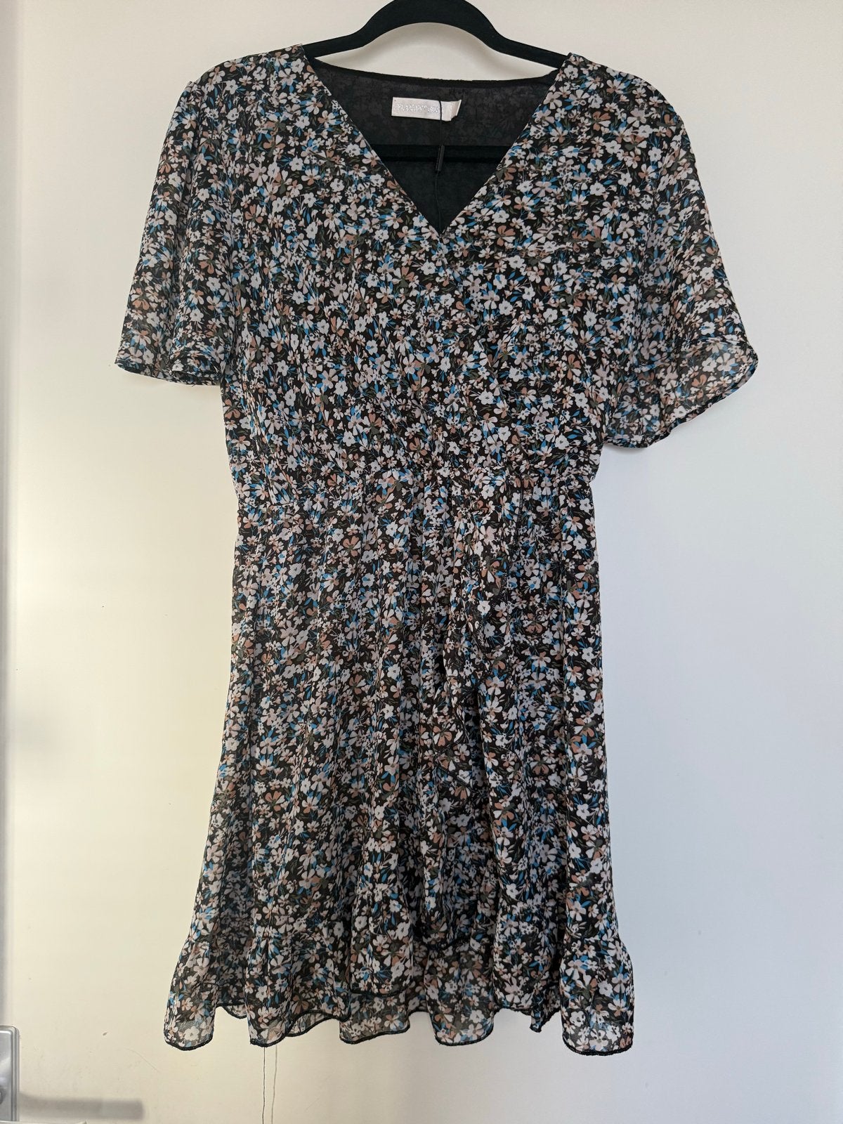 Zwart bloemenjurkje Flamant Rose maat S, Kleding | Dames, Zwart, Ophalen of Verzenden, Zo goed als nieuw, Maat 36 (S)