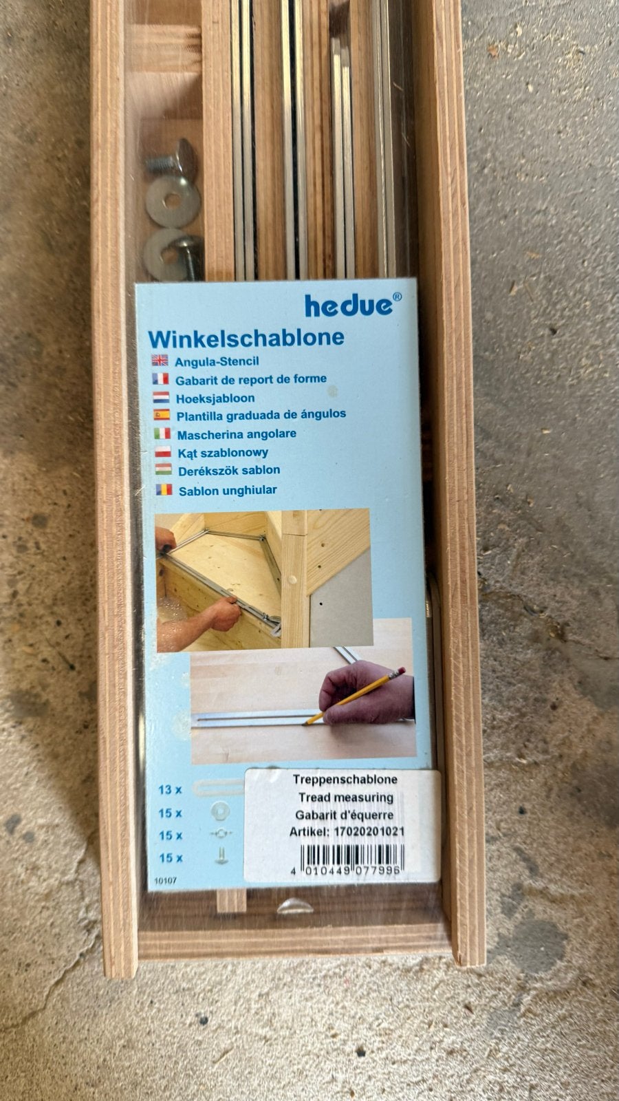 HEDUE - Hoek-/Trapsjabloon trapspin, Ophalen, Nieuw, Overige typen, Overige merken