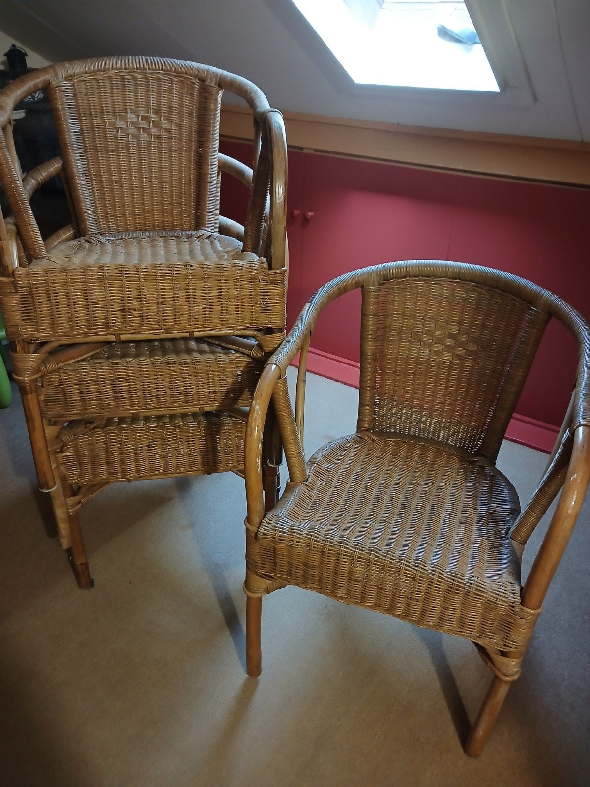 rieten  stoelen, Ophalen of Verzenden, Rotan