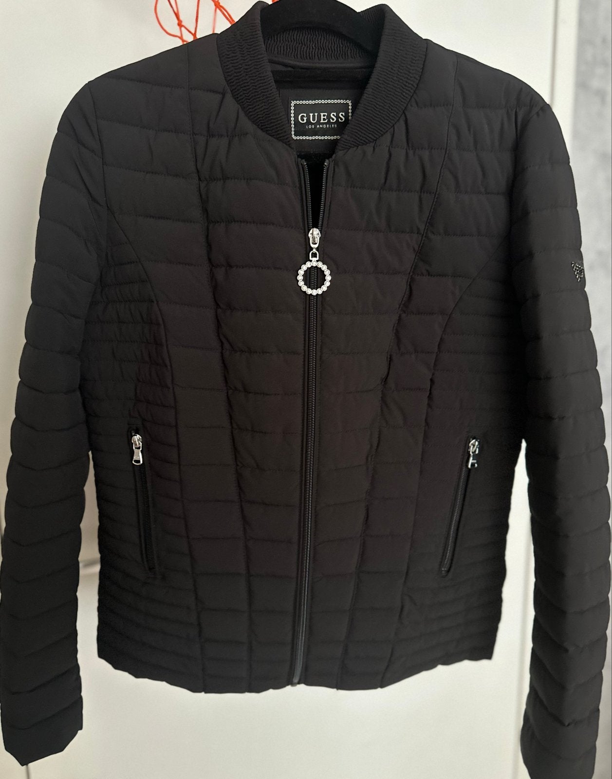 Guess Zwarte Gewatteerde Jas met Thermore Isolatie, Ophalen of Verzenden, Nieuw, Maat 38/40 (M), Zwart