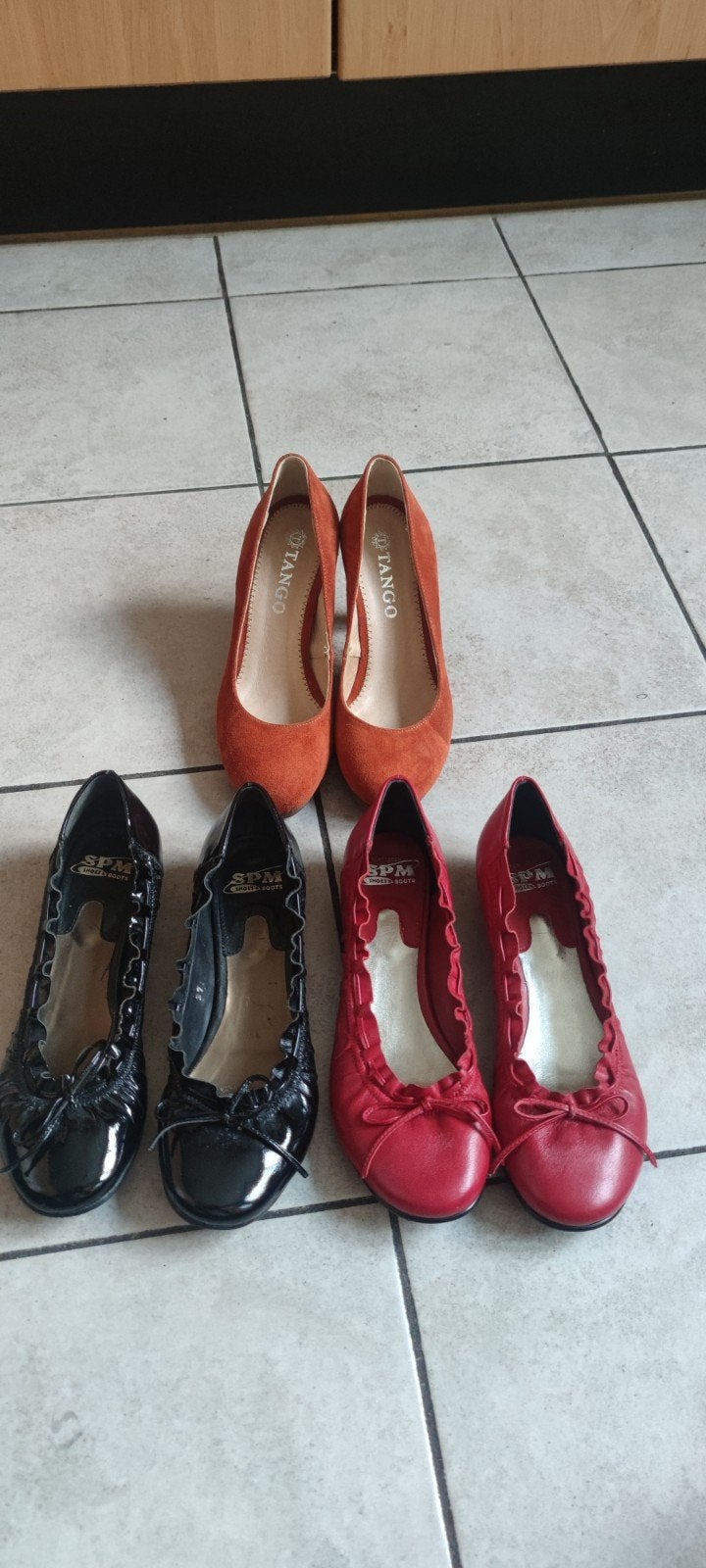 2x SPM balerina , Tango pumps maat 37, Kleding | Dames, Schoenen, Ophalen of Verzenden, Zo goed als nieuw, Zwart
