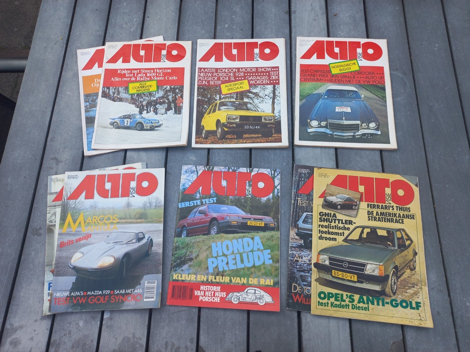 9 Vintage Auto Visie Tijdschriften - Jaren '70 & '80, Boeken, Tijdschriften en Kranten, Ophalen of Verzenden, Gelezen, Overige typen