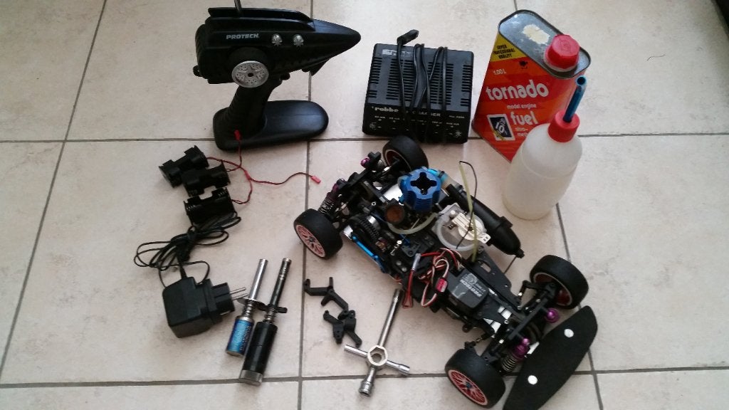 Protech nitro auto twee versnellingen, Ophalen, Gebruikt, Schaal 1:10, Auto onroad