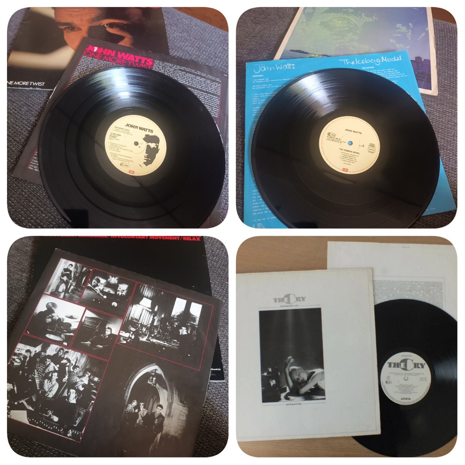 John Watts/Fischer Z 3 solo lp's + innersVG+/NEW WAVE, Ophalen of Verzenden