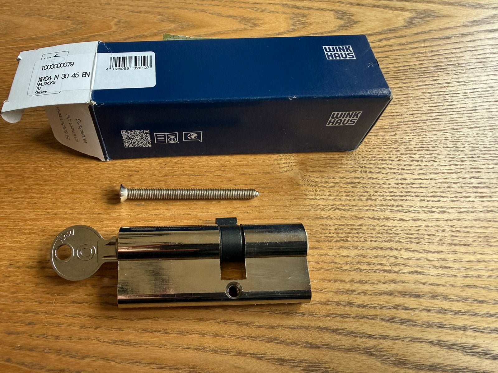 WINKHAUS KNOPCILINDER 30/45 KNOP XR04N SKG 1 sleutel, Ophalen of Verzenden, Nieuw, Slot