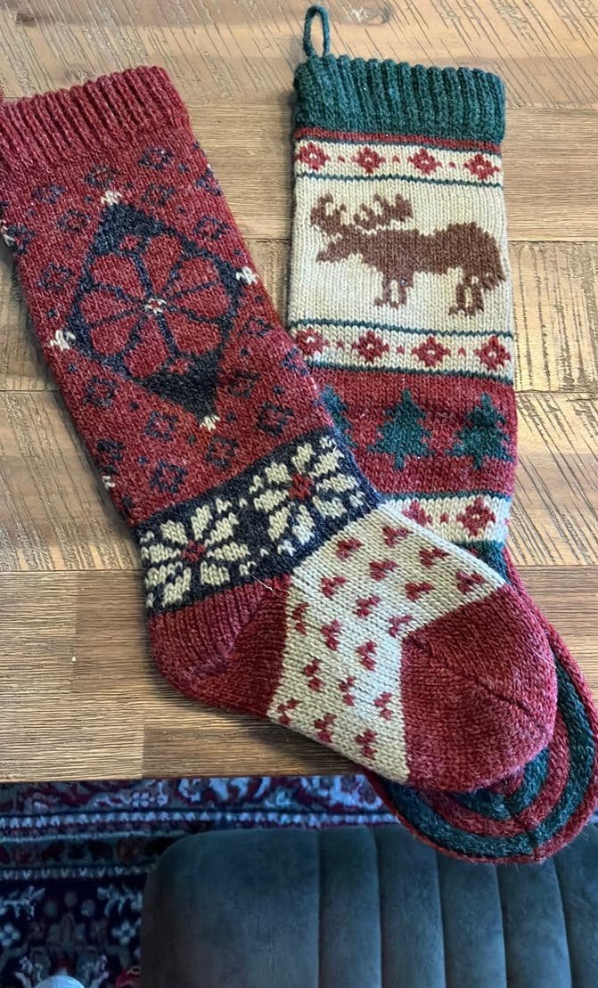 Mooie decoratie kerstsokken voor aan schouw, Ophalen of Verzenden, Zo goed als nieuw