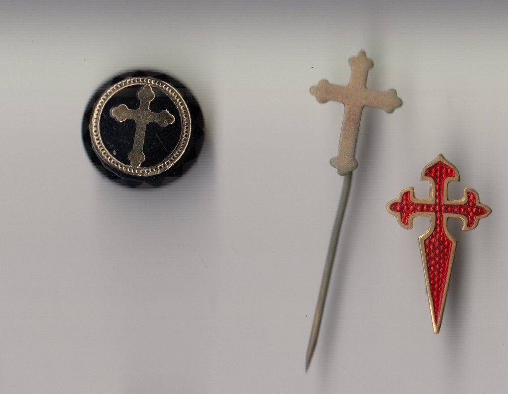 Camino de Santiago kruizen Pelgrimstocht speldjes, Gebruikt, Niet vindbaar, Niet vindbaar, Speldje of Pin