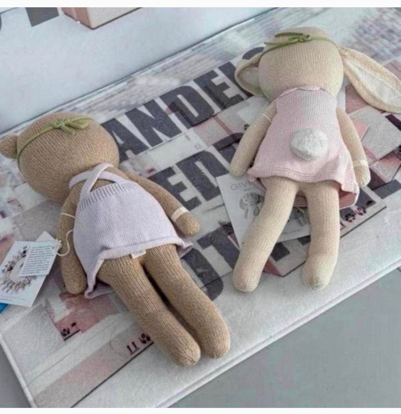 Cuddle + kind Hannah The Bunny Blush 20” & Olivia honey Bear, Nieuw, Ophalen of Verzenden, H, H