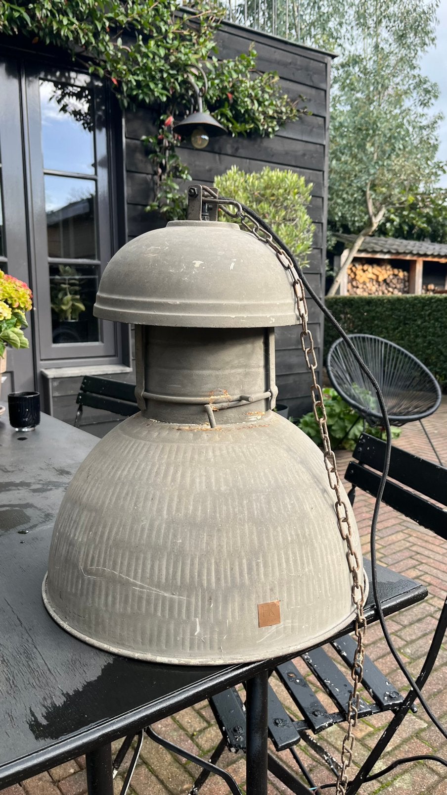 TE KOOP HK LIVING LAMP., Ophalen, E27 (groot), Zo goed als nieuw, Metaal