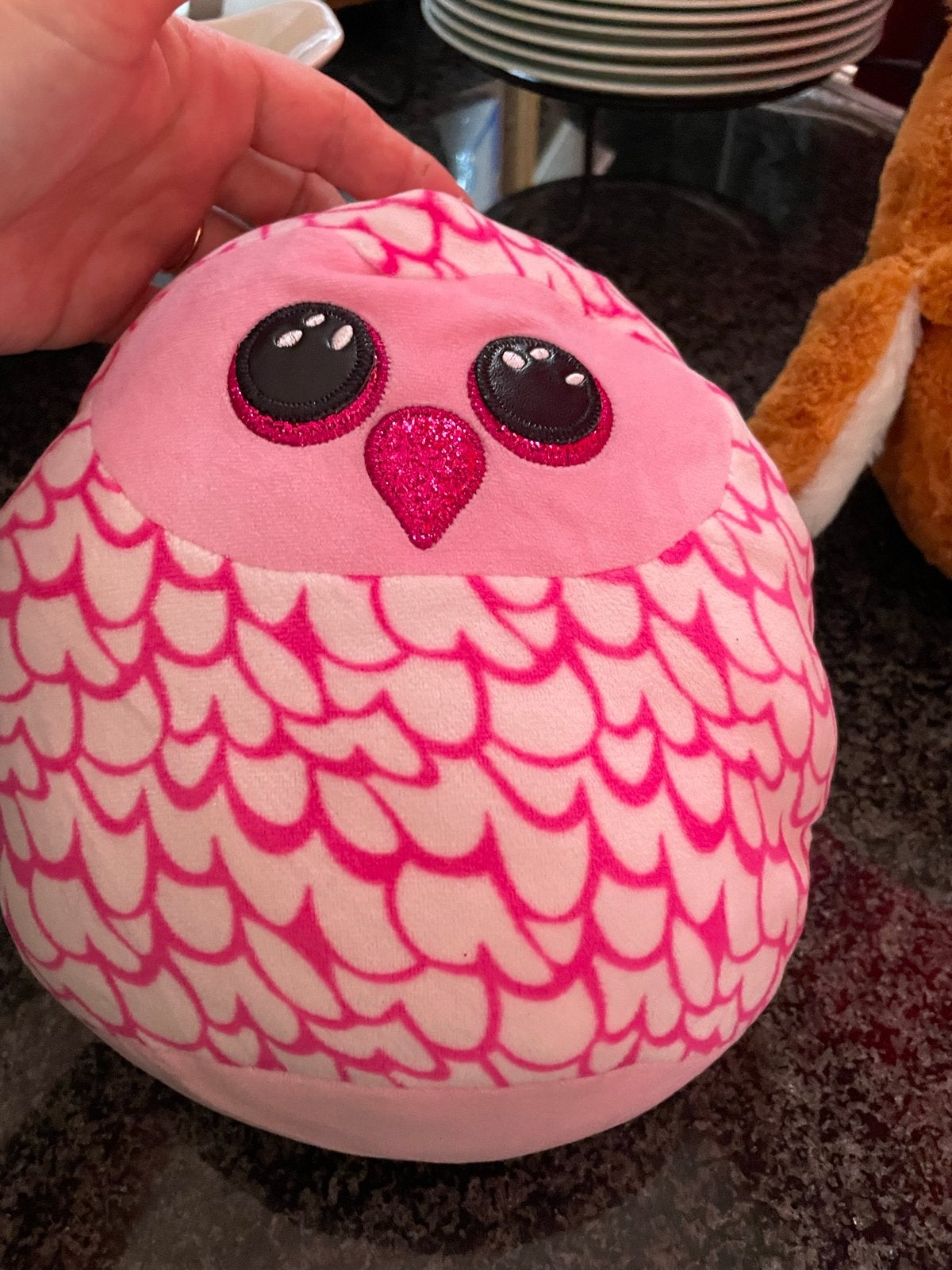 Leuke knuffels: mooie grote uil en drie schildpadjes, Paard, Gebruikt, Overige karakters, Ophalen of Verzenden