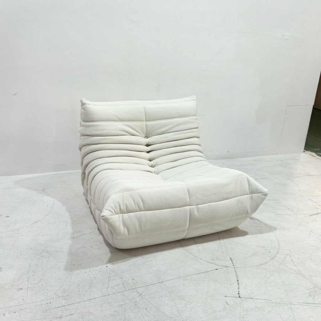 Togo stijl 1 zits Alcantara wit, Huis en Inrichting, Banken | Sofa's en Chaises Longues, Ophalen, Eenpersoons, Minder dan 75 cm