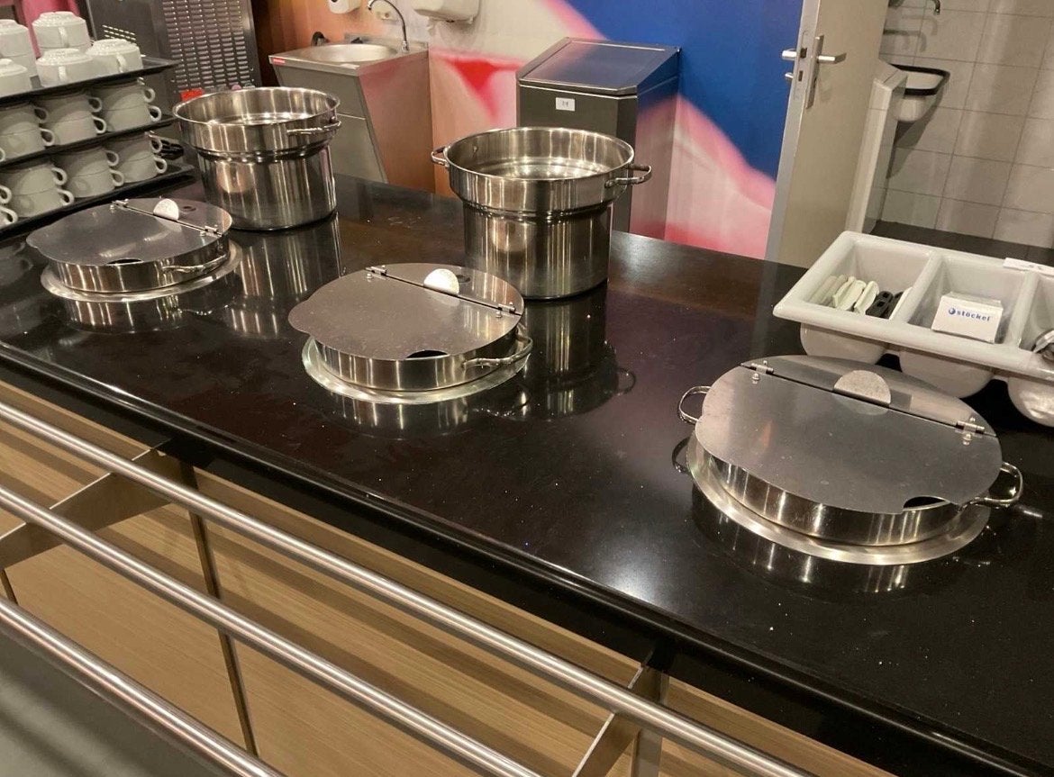 Warmhoudplaat, au-bain-marie, 4 x koelvitrine buffettafel, Ophalen, Gebruikt, Koelen en Vriezen