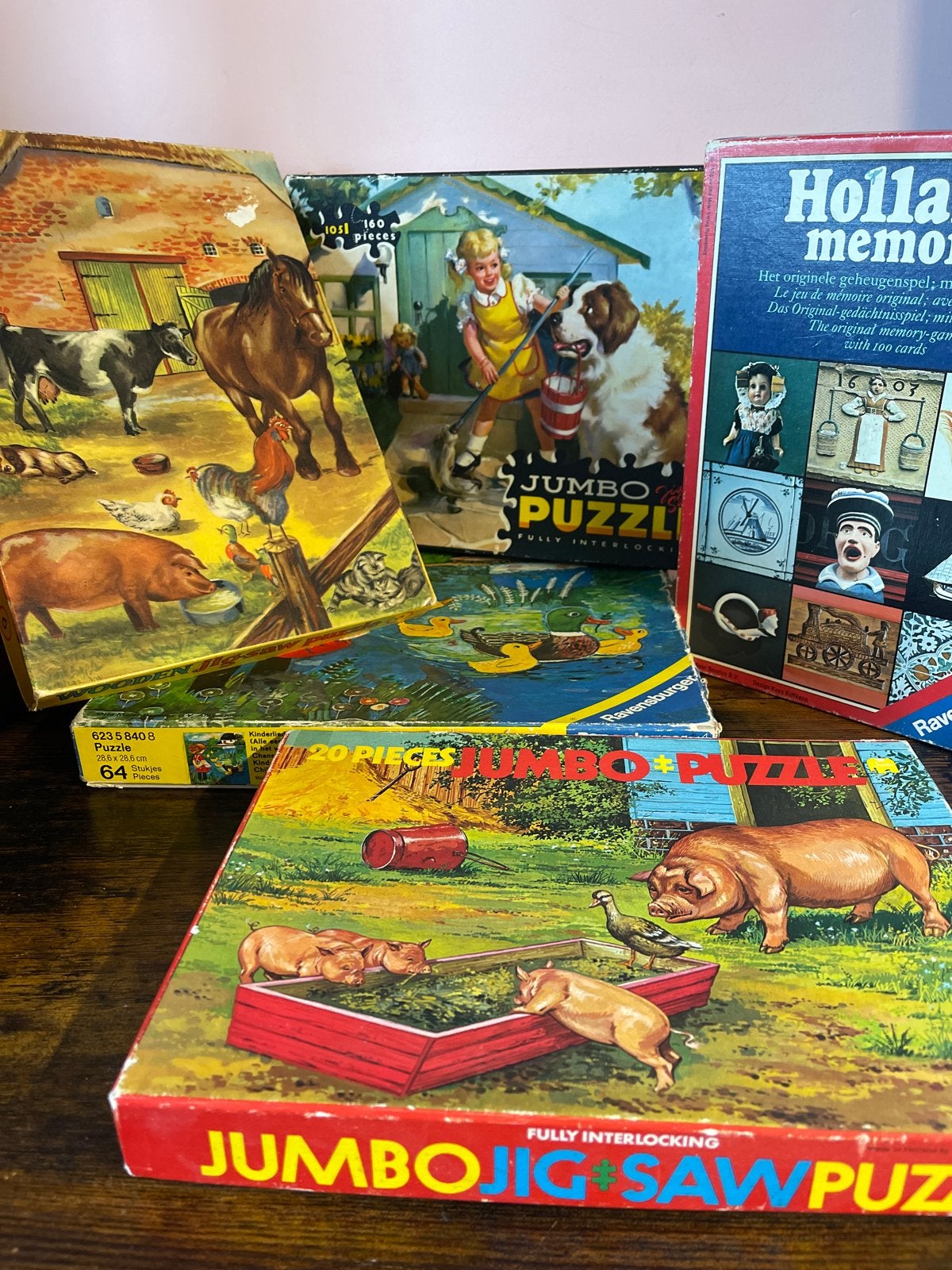 Vintage Legpuzzels & Holland Memory Spel - Diverse Stukjes, Antiek en Kunst, Ophalen of Verzenden