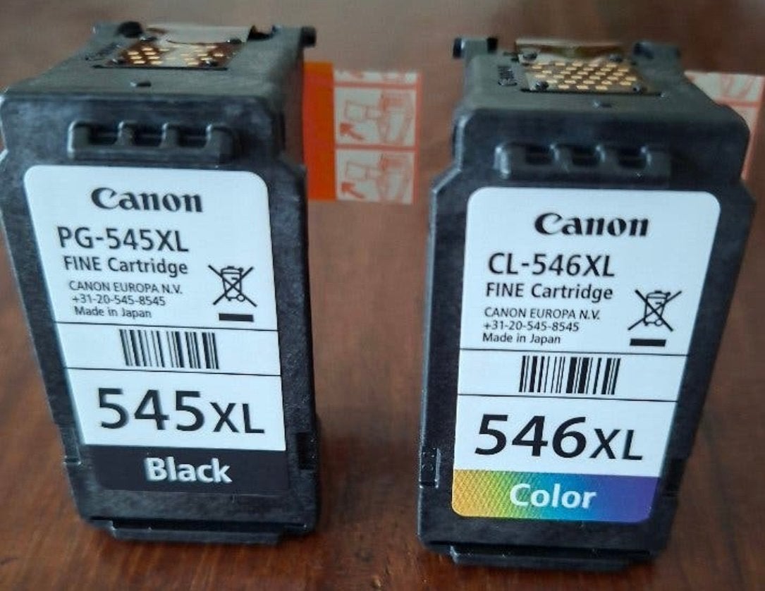 Canon PG-545XL Zwart & CL-546XL Kleur Cartridges, Ophalen of Verzenden, Zo goed als nieuw