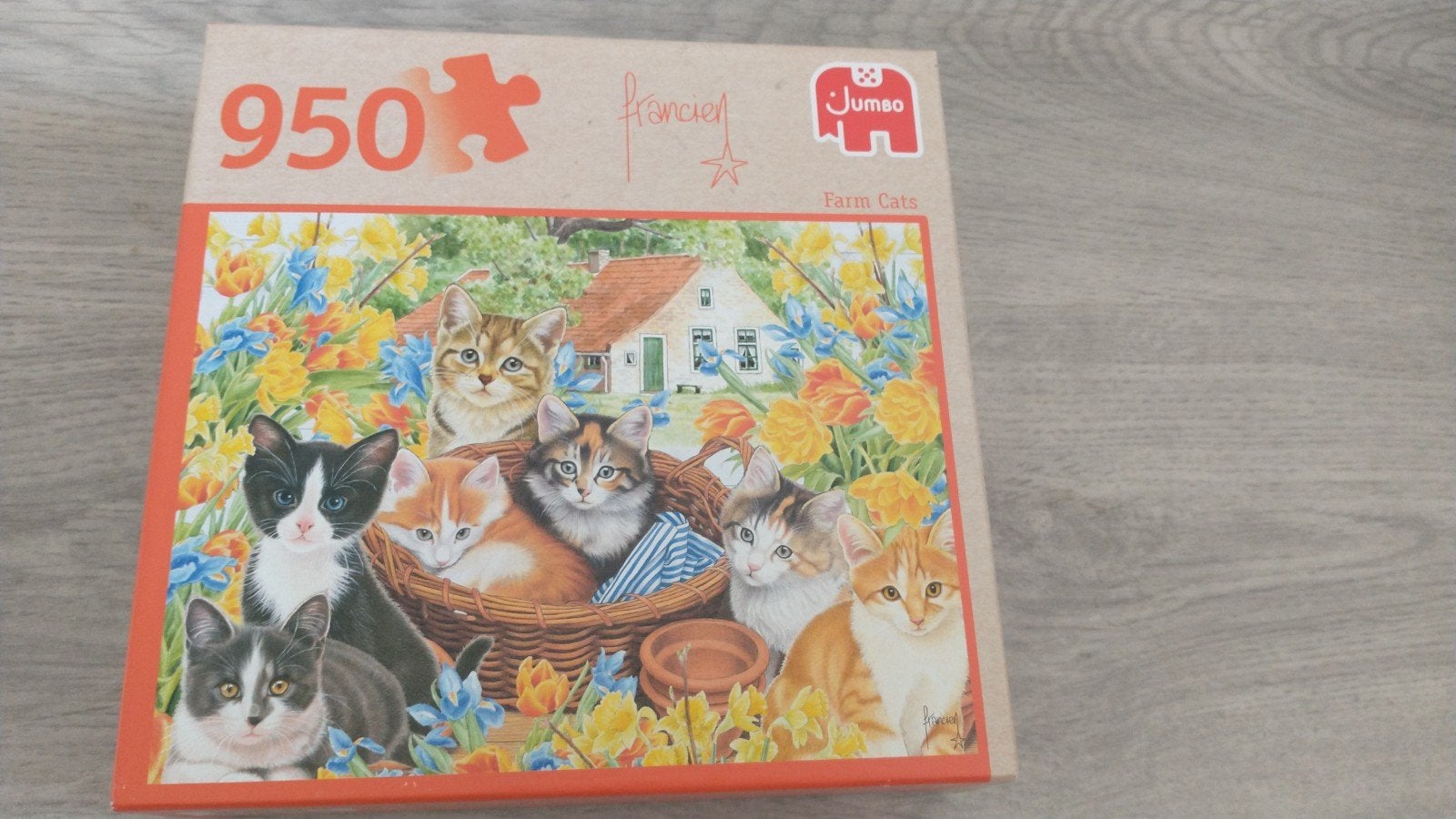 Puzzel francien 950 stukjes compleet, Ophalen of Verzenden, 500 t/m 1500 stukjes, Zo goed als nieuw, Legpuzzel