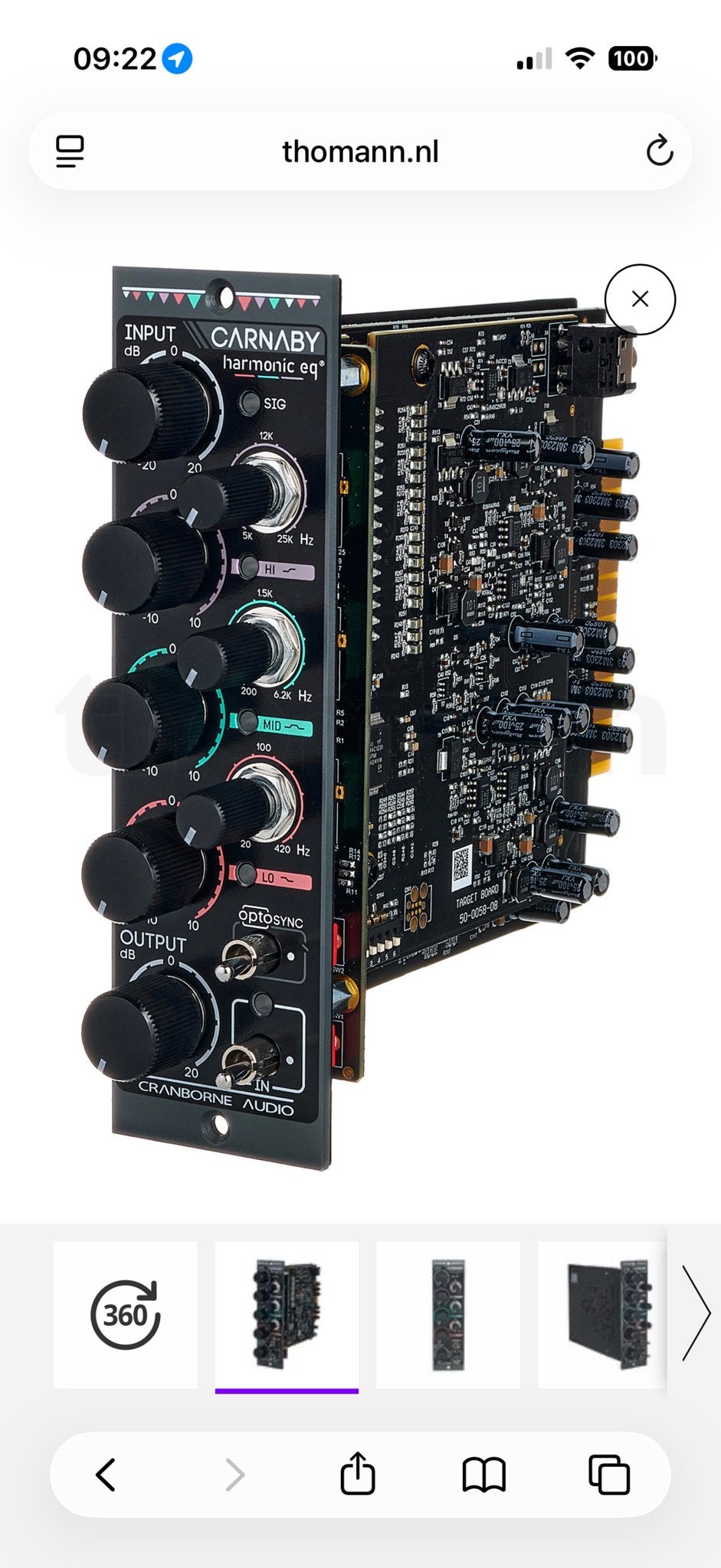 Cranborne Audio Carnaby Harmonic EQ (stereo set), Ophalen of Verzenden, Zo goed als nieuw, Equalizer