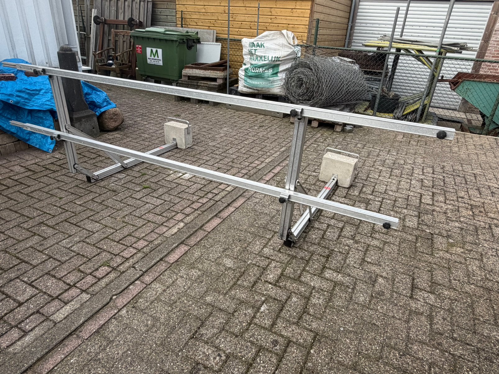 Dakrandbeveiliging/ Randbeveiliging alluminium plat dak!, Ophalen, Zo goed als nieuw, Overige typen, 5 meter of hoger