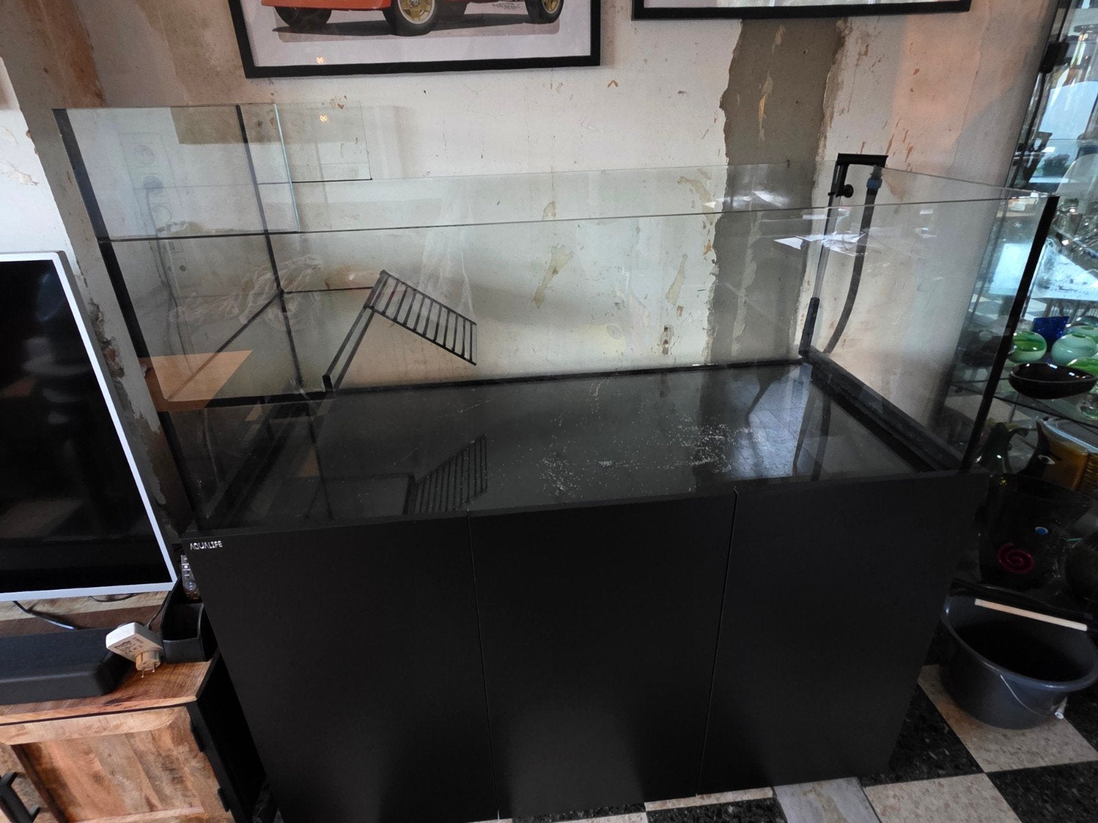 Aquarium met onderkast gemaakt door Aqualife, Ophalen, Leeg aquarium
