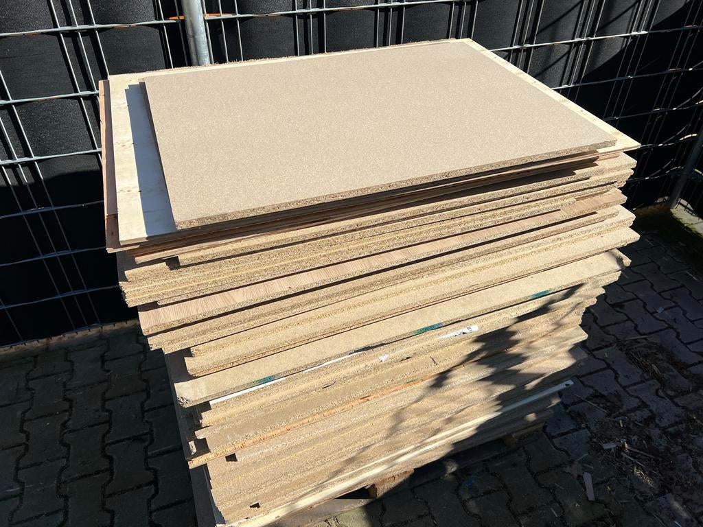 Houten en spaanplaat platen - diverse diktes (ca. 120x80 cm), Doe-het-zelf en Verbouw, Platen en Panelen, Ophalen, Gebruikt, Hout