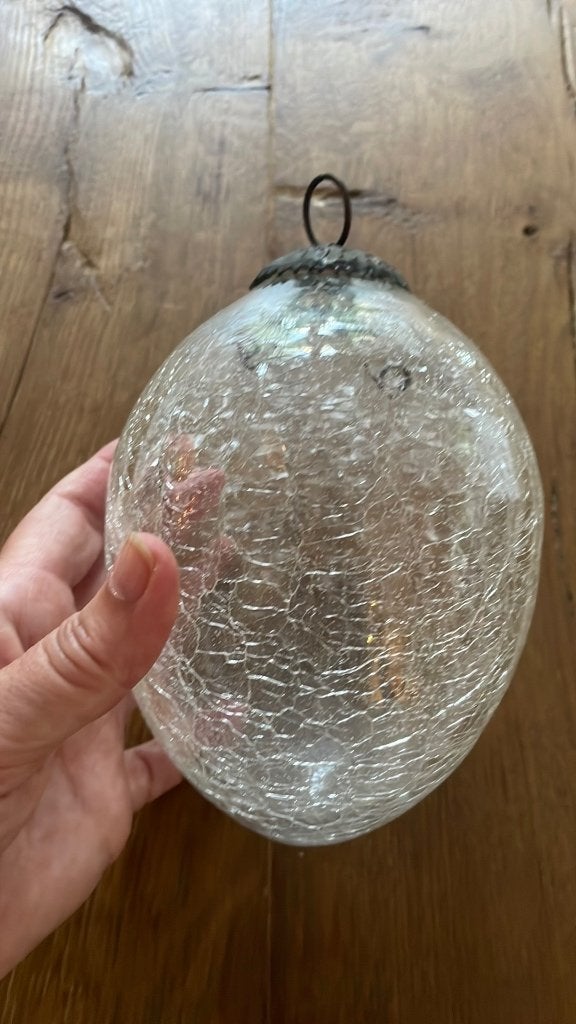 Decoratie van glas, glazen bollen/kerstballen (3), Ophalen of Verzenden, Zo goed als nieuw, Glas, Overige stijlen