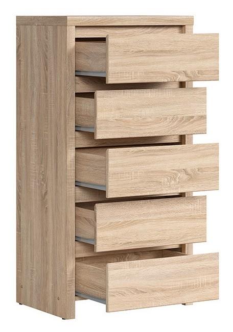 VOORRAAD Smalle halfhoge kast met laden Sonoma eiken NIEUW, 5 laden of meer, Overige materialen, Nieuw, Minder dan 100 cm