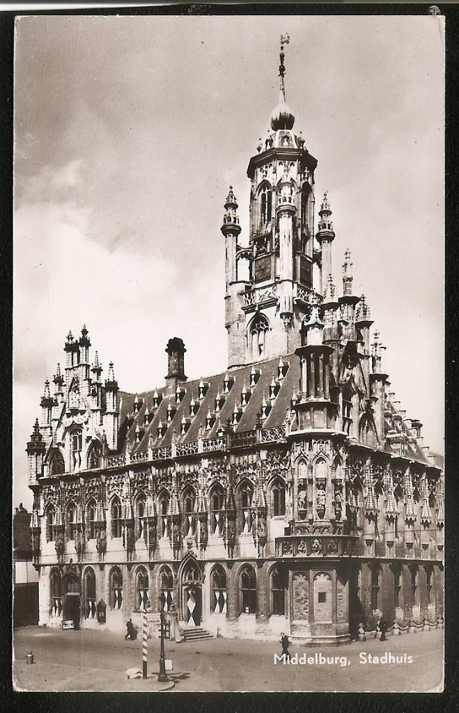 Middelburg, Stadhuis, Verzamelen, Ophalen of Verzenden, 1960 tot 1980, Gelopen, Zeeland