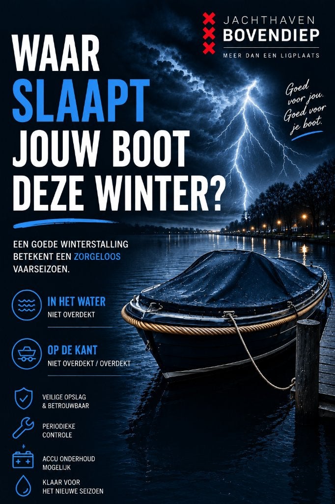 winterstalling  boten Amsterdam overdekt, Winter, Binnen en Buiten