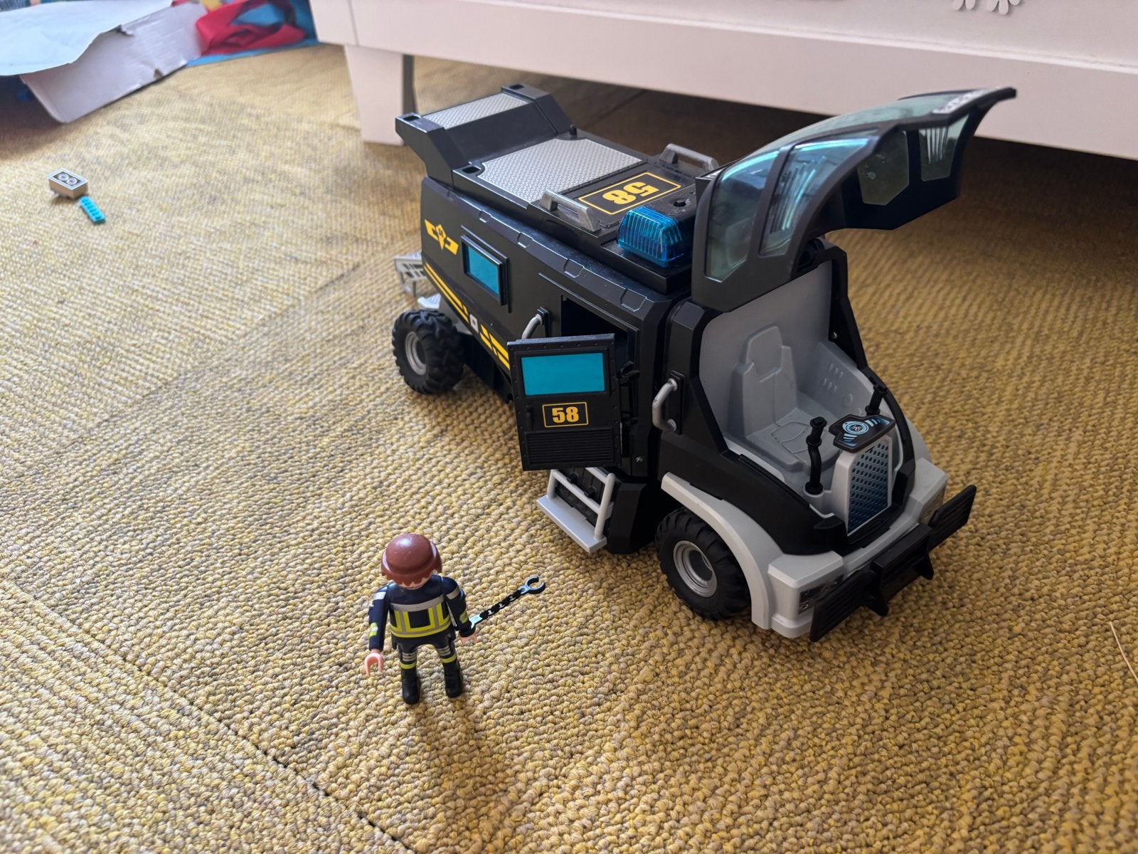 Playmobil Politiebus 3306520 met politieman, Gebruikt, Complete set, Voertuig, Ophalen of Verzenden