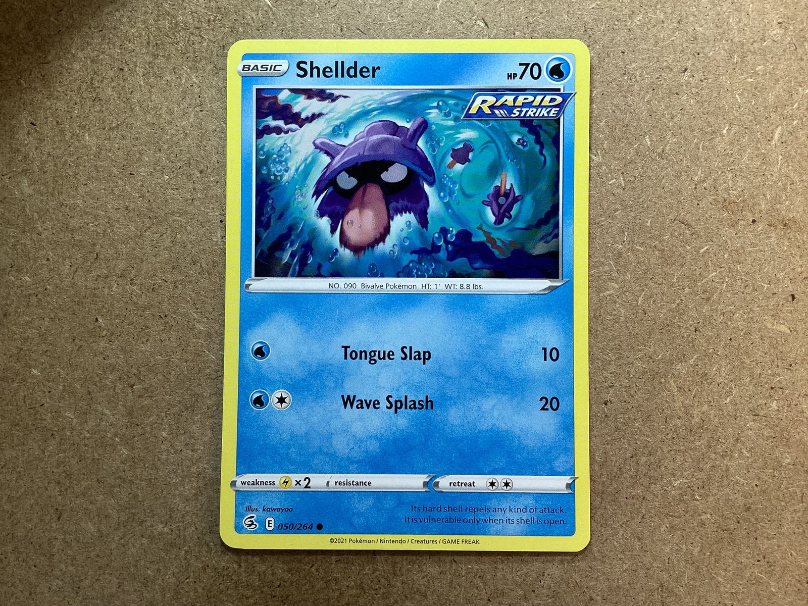 1x Shellder [FST 050/264] (Near Mint), Ophalen of Verzenden, Zo goed als nieuw, Losse kaart