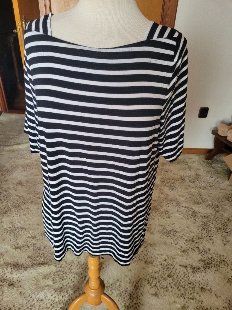 Gerry Weber shirt maat L zwart/wit gestreept, Meerkleurig, Maat 42/44 (L), Ophalen of Verzenden, Zo goed als nieuw