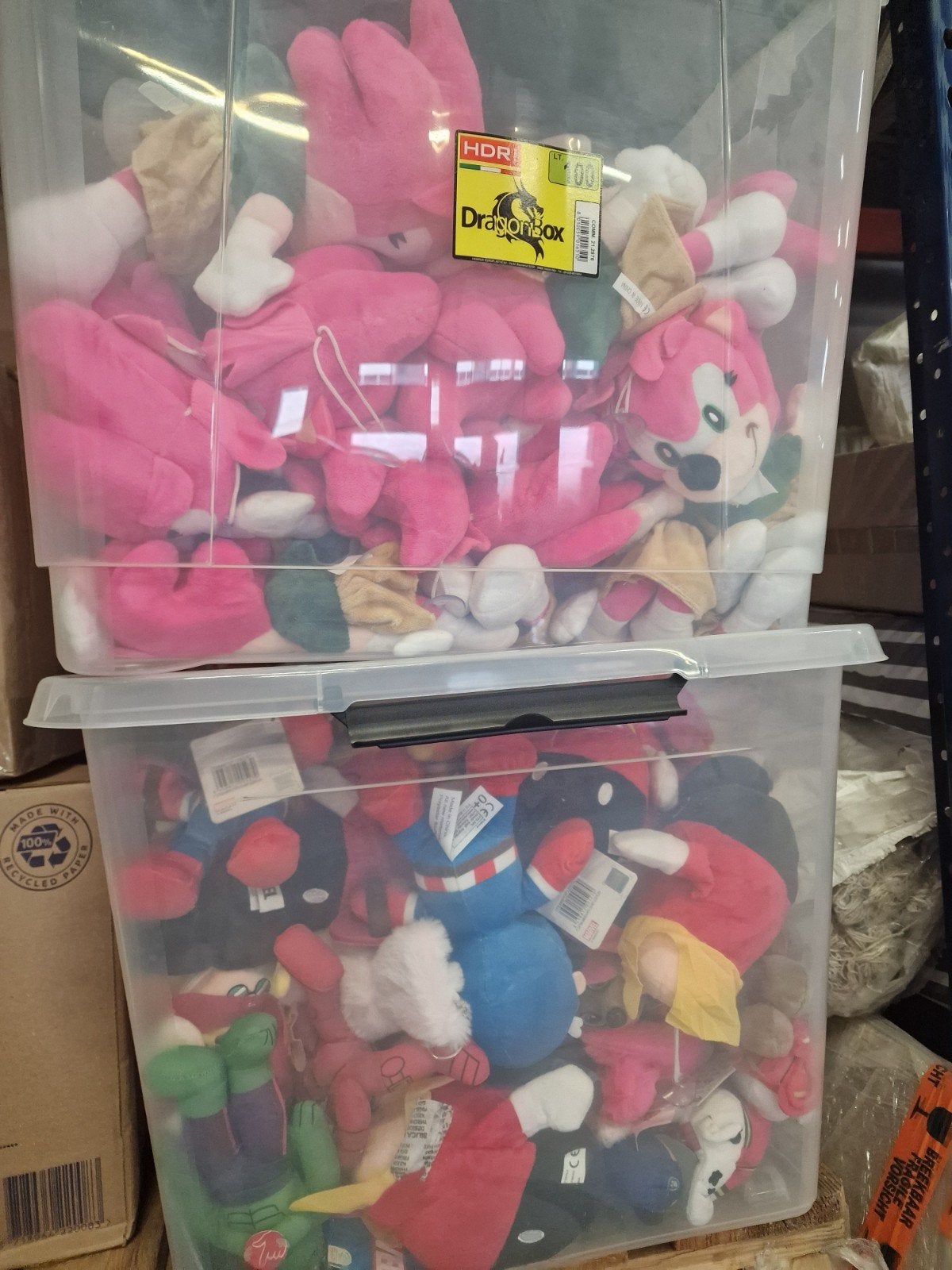 Pallet vol nieuwe knuffels (Paw Patrol, Sonic, Bobathea), Ophalen of Verzenden