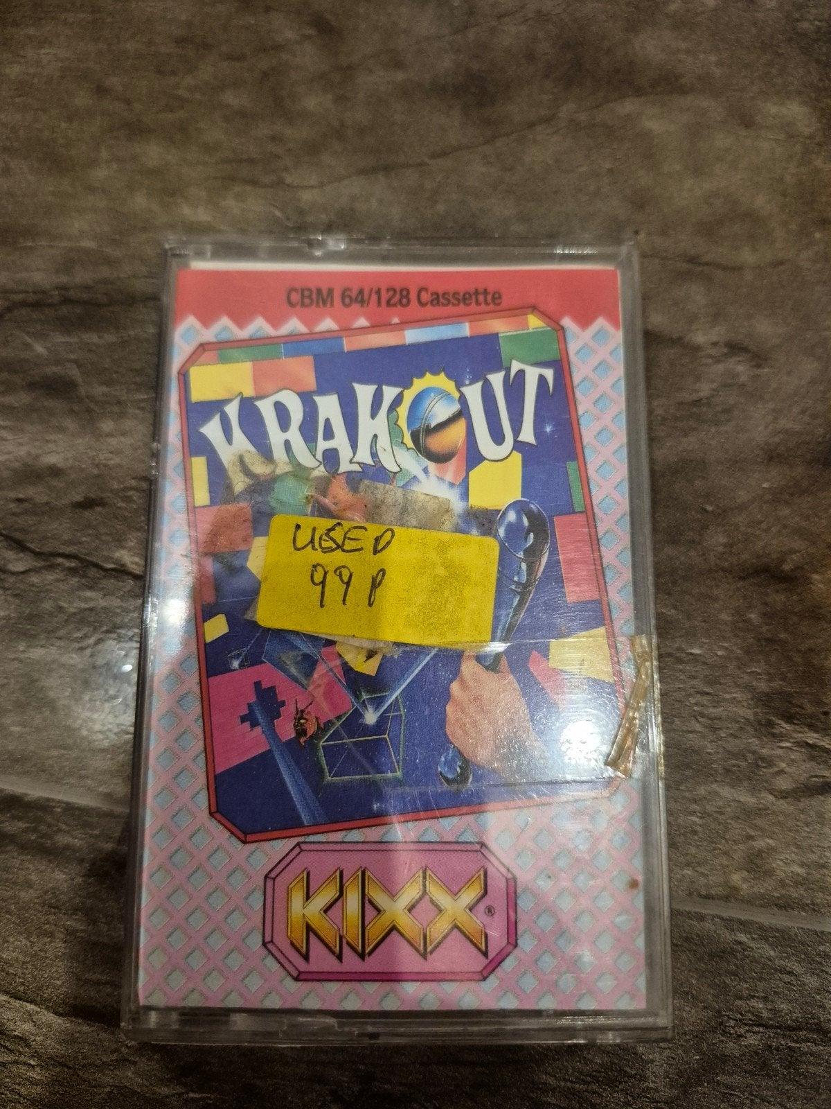 Krakout CBM 64/128 Cassette - Retro Game, Spelcomputers en Games, Games | Overige, Gebruikt, Overige genres, 1 speler, Ophalen of Verzenden