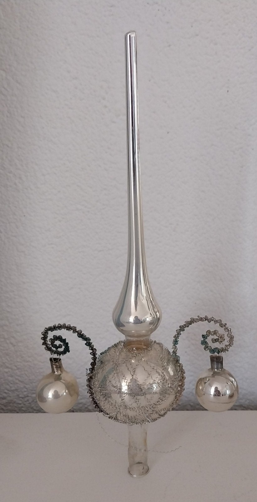 Brocante zilverkleurige kerstpiek, Diversen, Ophalen of Verzenden