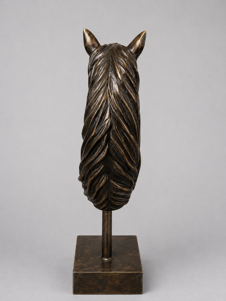 DUBBELE PAARDENHOOFD / bronzen beeld, Antiek en Kunst, Ophalen of Verzenden, Brons, Beeld