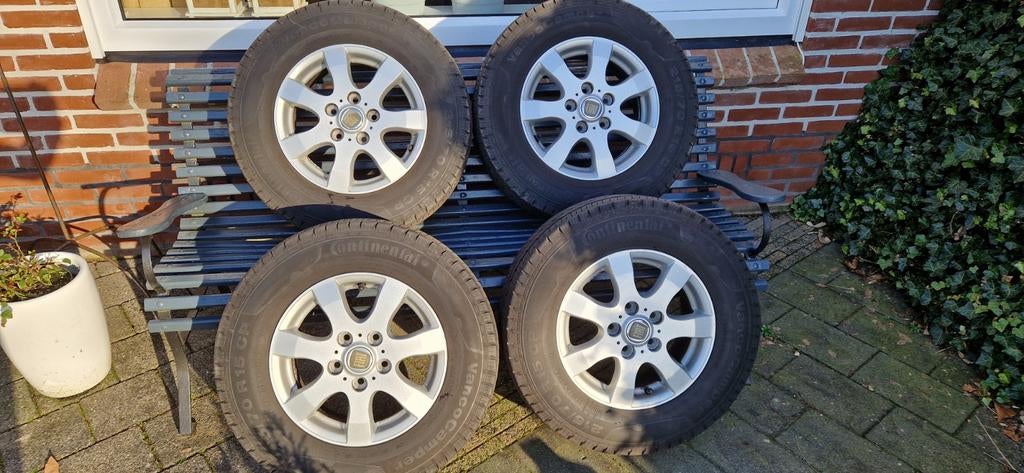 Fiat ducato 5x118 alu velgen met banden., Ophalen, Gebruikt, Fiat