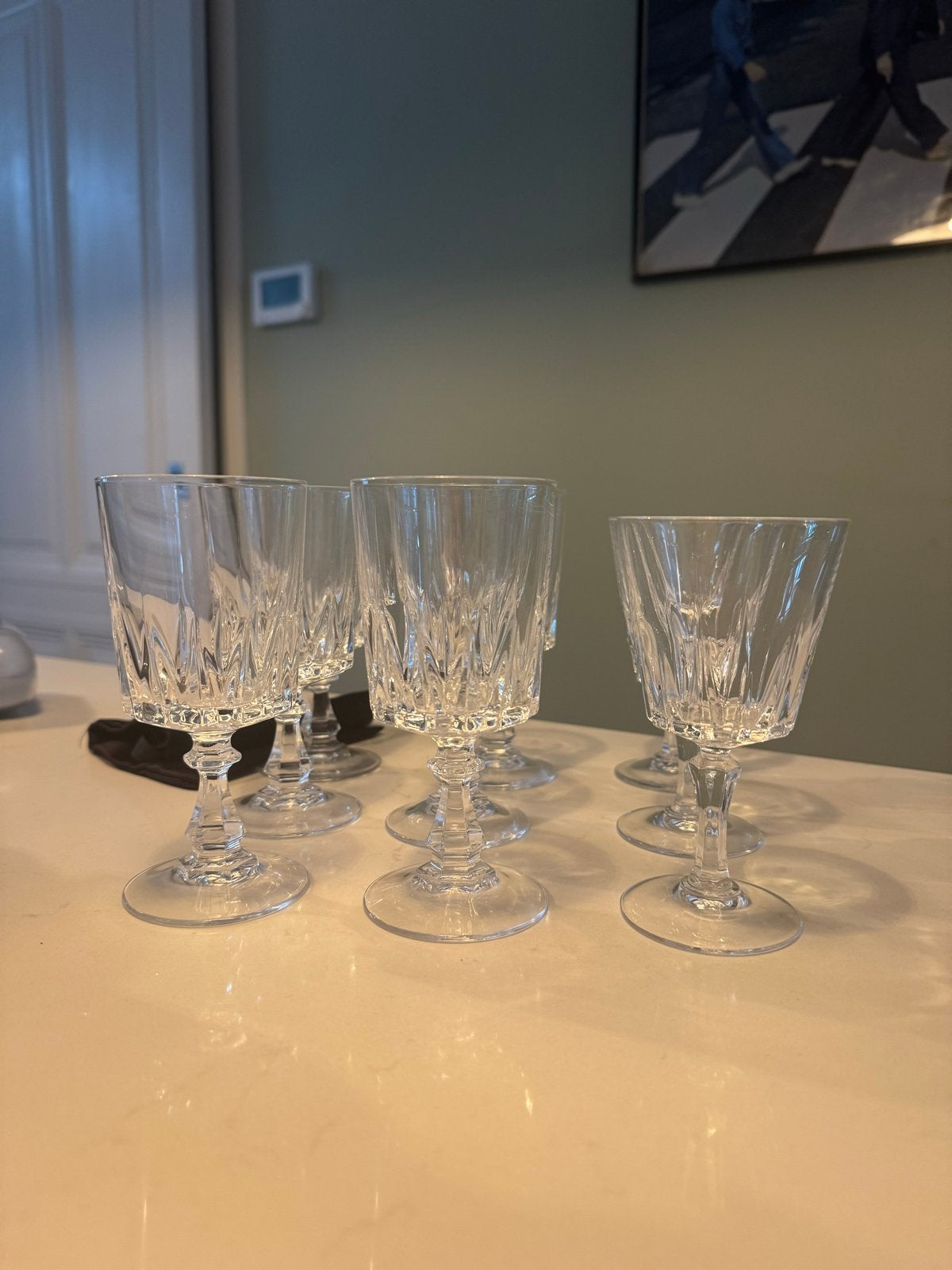 Set van 6 Cristal d’Arques borrel/wijnglazen, Antiek en Kunst, Ophalen of Verzenden