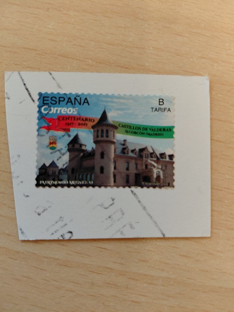 2018 Spanje tarief B kasteel Castillo de Valderas, Verzenden, Gestempeld