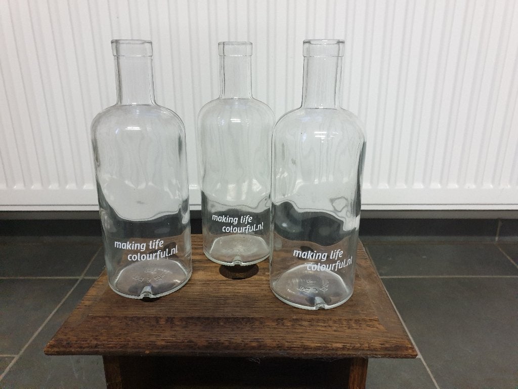 3 Vaasjes Hakbijl Glass, 24 cm, Overige kleuren, Nieuw, Ophalen of Verzenden