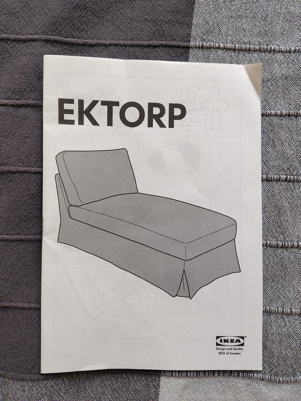 Ikea Ektorp hoes chaise longue beige, Eenpersoons, Nieuw, Ophalen of Verzenden, Minder dan 150 cm