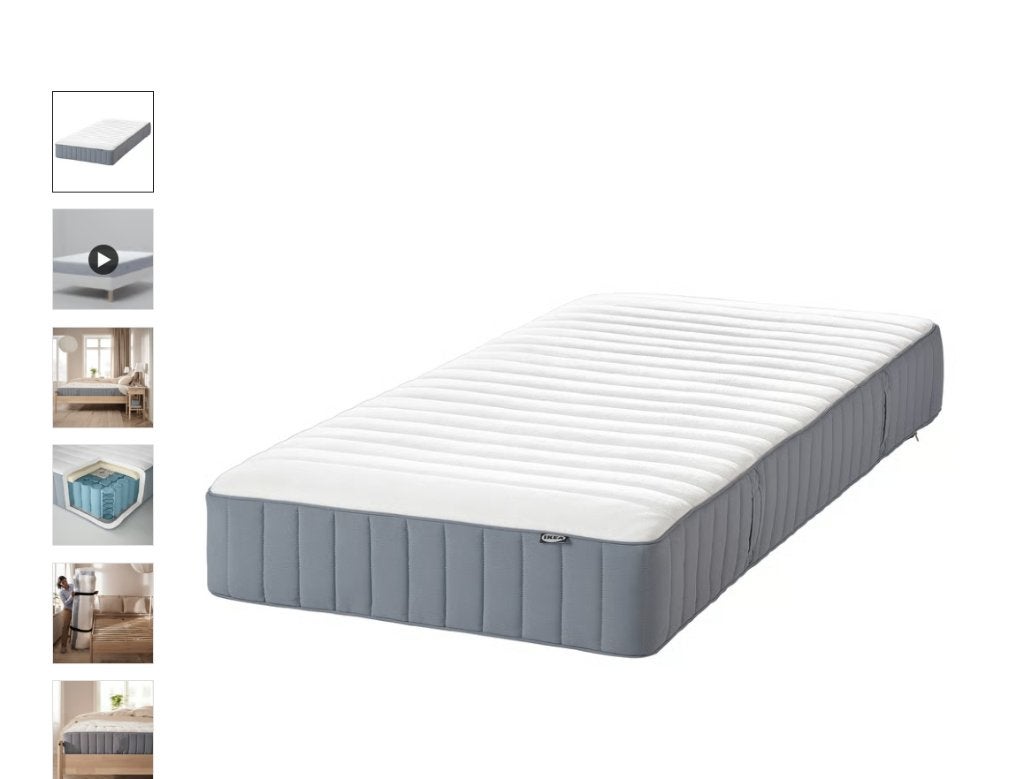 Mattress 90 x 200 cm IKEA, Huis en Inrichting, Slaapkamer | Matrassen en Bedbodems, 90 cm, Eenpersoons, Ophalen of Verzenden, Zo goed als nieuw