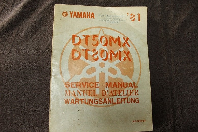 Yamaha DT50MX DT80MX 1981 service manual handboek DT 50 MX, Ophalen of Verzenden, Gebruikt