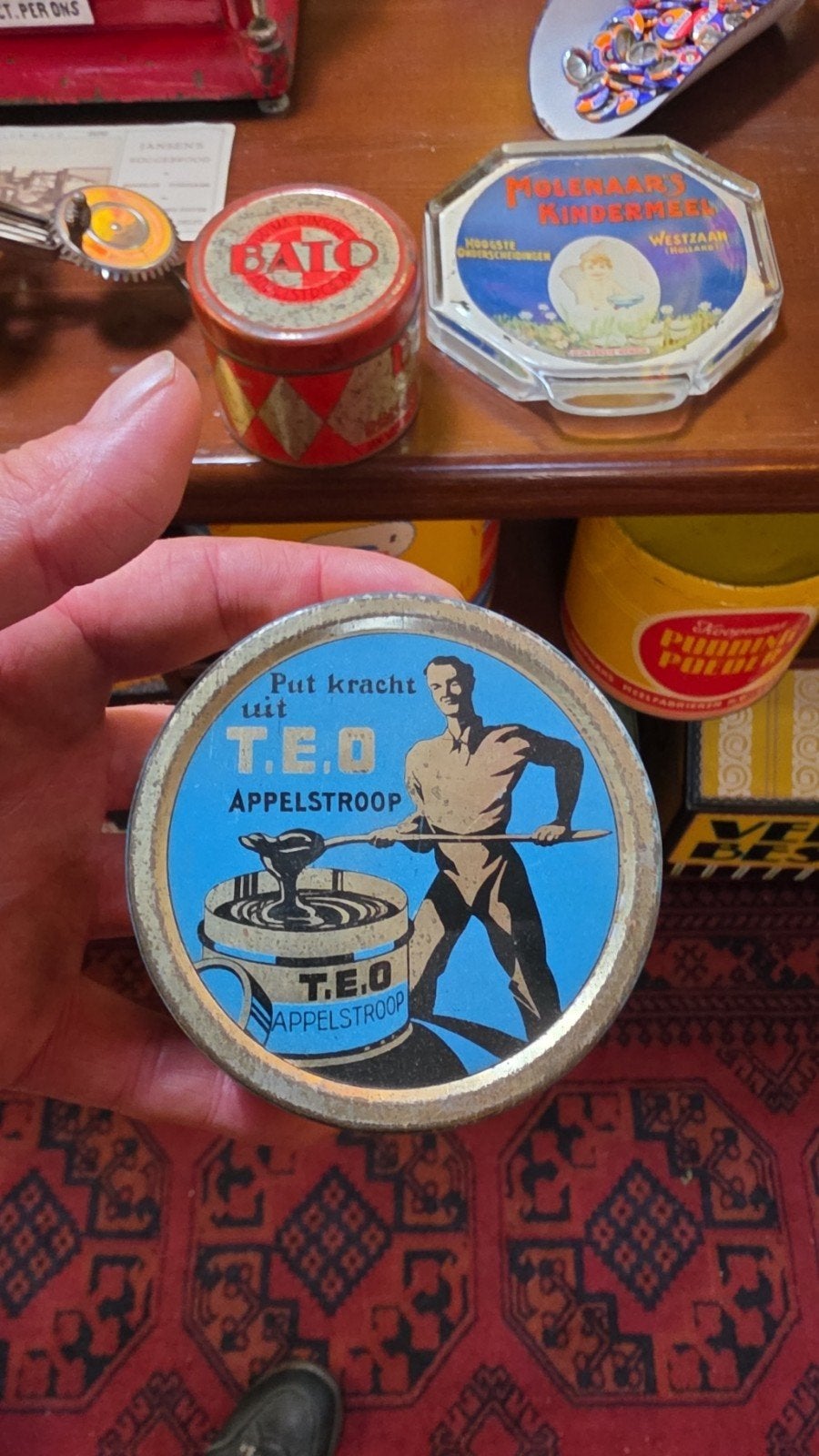 Oud T.E.O. Prima Rinsche Appelstroop Blik - 450 gram, Verzamelen, Blikken, Ophalen of Verzenden, Gebruikt, Overige