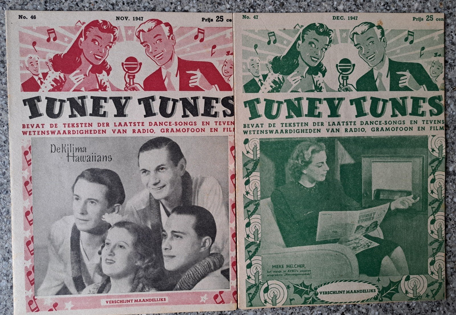 2 delen Tuney Tunes 1947 november en december, Ophalen of Verzenden, Gelezen, Artiest