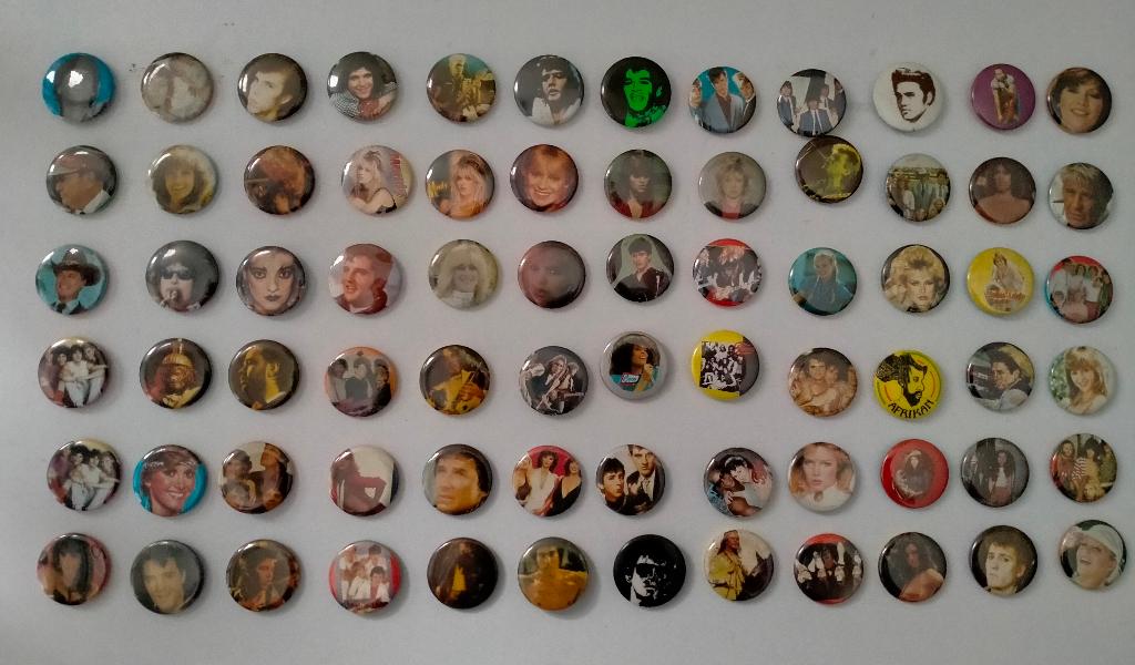 Elvis Presley Dallas Fame 80's vintage muziek film buttons, Ophalen of Verzenden, Gebruikt